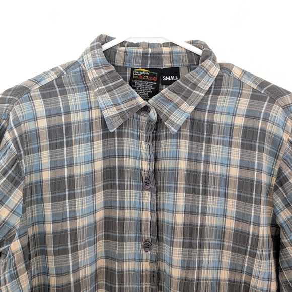 Chlorophylle Women's Short Plaid Shirt Size Small - Picture 2 of 9